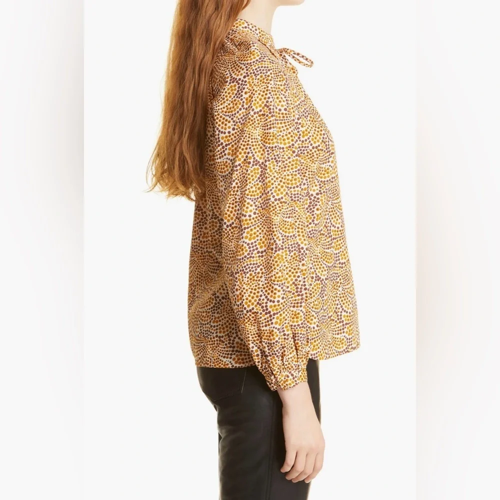 NWT Rebecca Taylor Floral Abstract Blouse - Picture 5 of 10